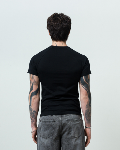 Fitted Raglan Tee (Black)