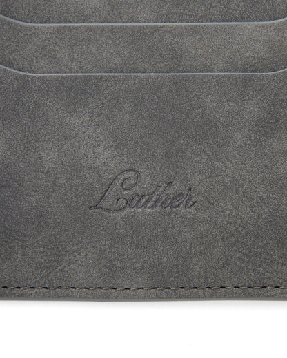 Suede Card Holder (Grey)
