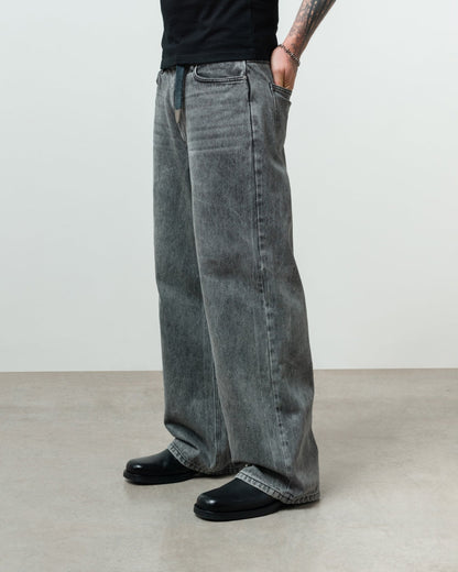Wide Leg Jeans (Grey)