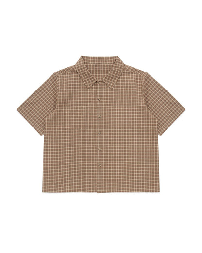 Short Sleeve Shirt (Olive Plaid)
