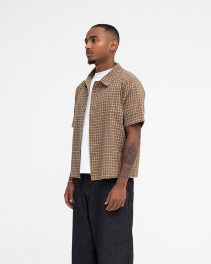 Short Sleeve Shirt (Olive Plaid)