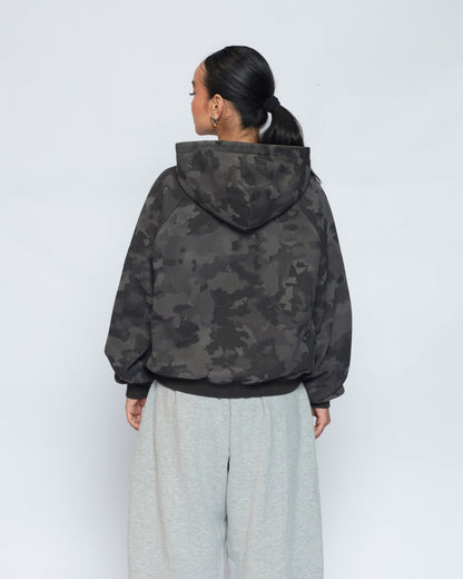 Zip Up Hoodie (Dark Camo)