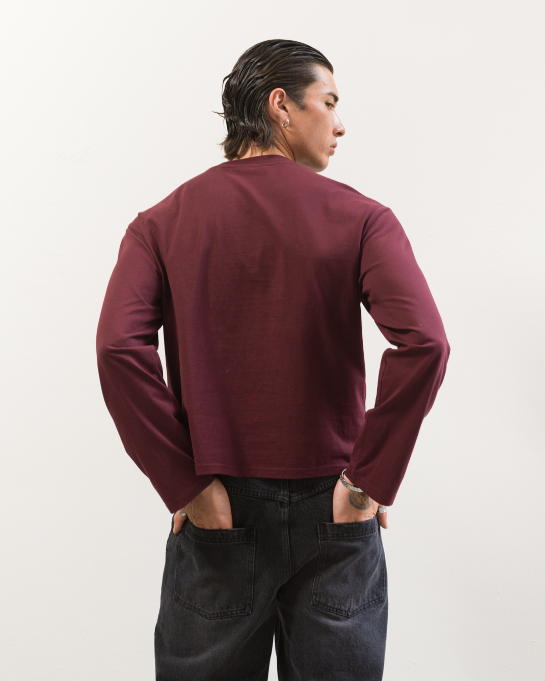 Long Sleeve Tee (Burgundy)