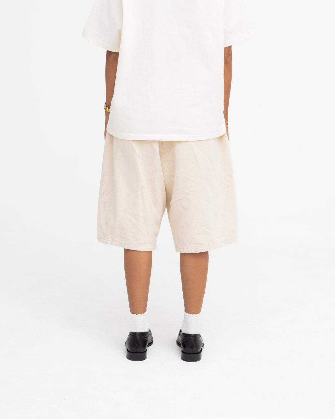 Baggy Panel Shorts (Ecru)