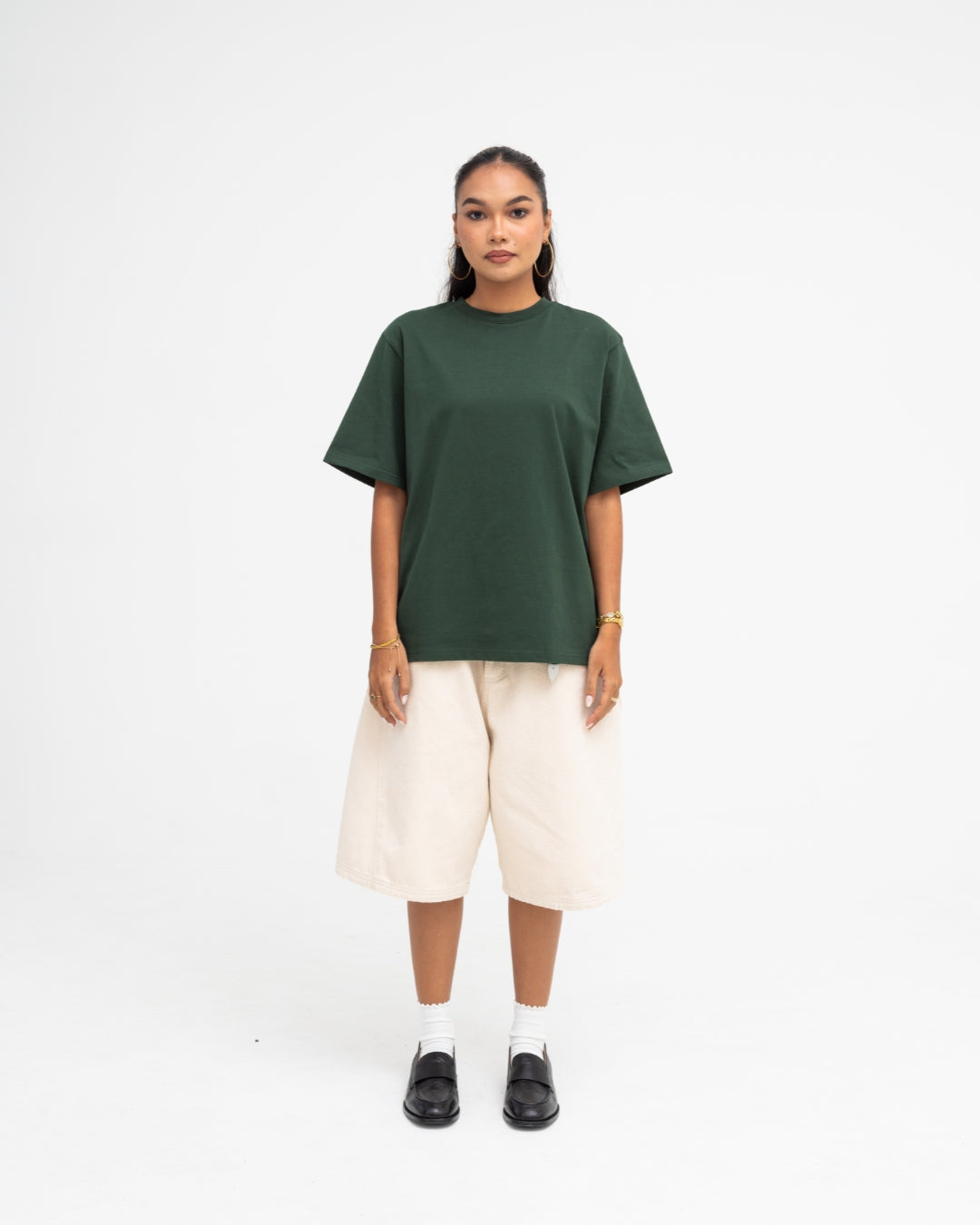 Cropped Basic Tee (Forest Green)