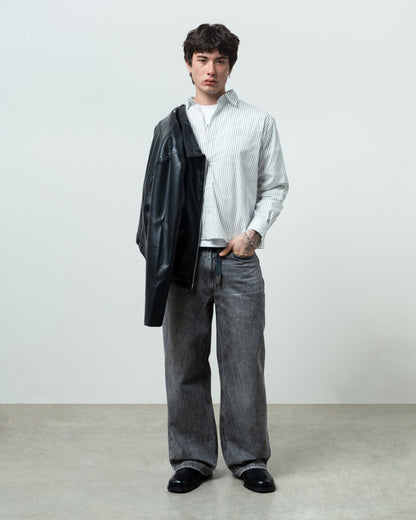 Striped Long Sleeve Shirt (Black/White)