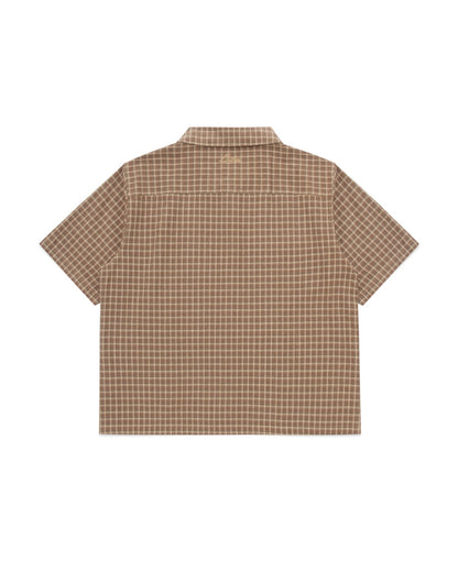 Short Sleeve Shirt (Olive Plaid)