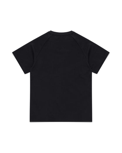 Fitted Raglan Tee (Black)