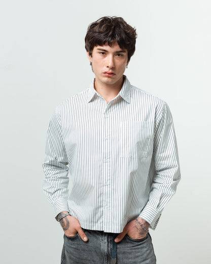 Striped Long Sleeve Shirt (Black/White)