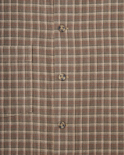 Short Sleeve Shirt (Olive Plaid)