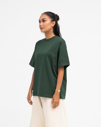 Cropped Basic Tee (Forest Green)