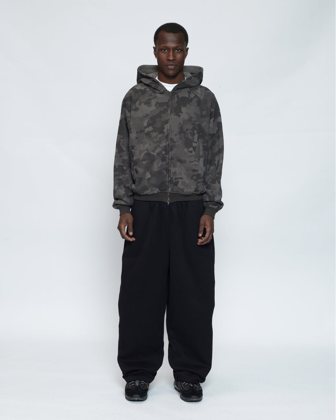 Zip Up Hoodie (Dark Camo)