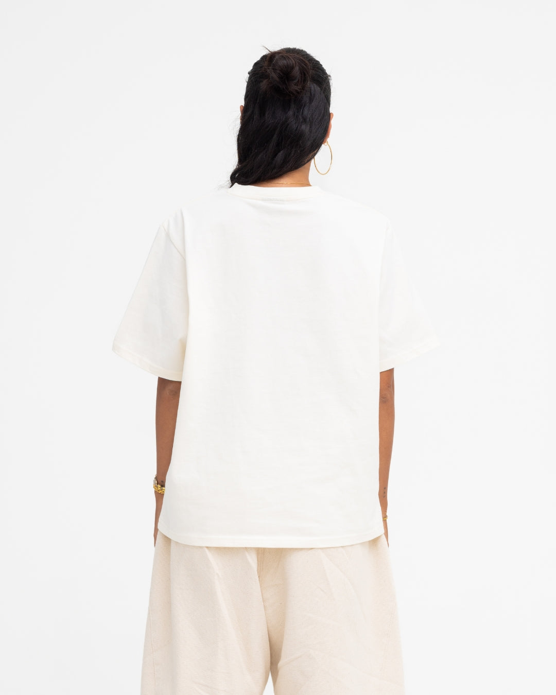 Cropped Basic Tee (Off White)