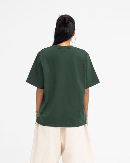 Cropped Basic Tee (Forest Green)