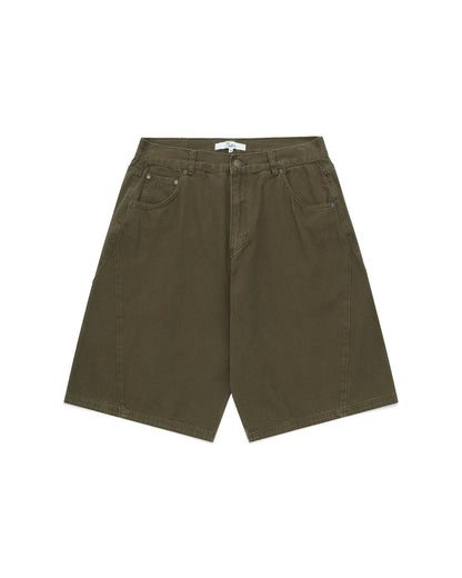Baggy Panel Shorts (Khaki)